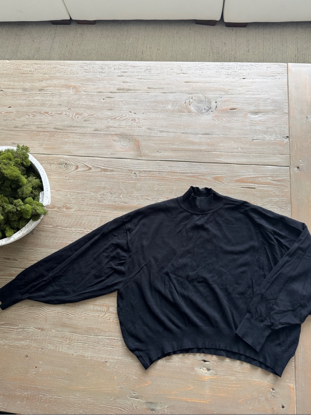 Zara Black Mock Neck Women's Sweater Top